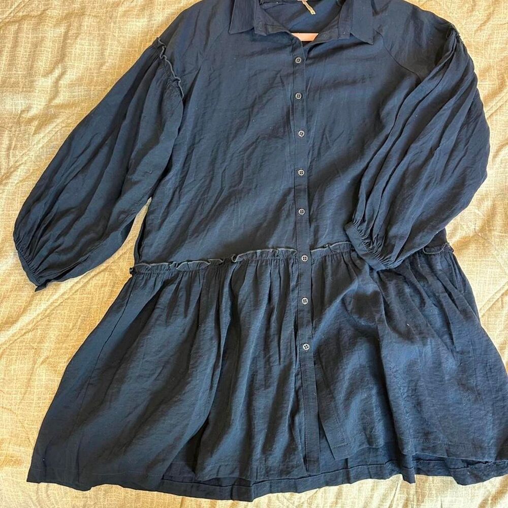Free-people Women's Navy and Black Dress